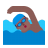 Man Swimming Flat Medium Dark icon