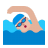 Man Swimming Flat Medium Light icon