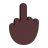 Middle Finger Flat Dark icon