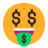 Money-Mouth-Face-Flat icon