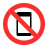 No-Mobile-Phones-Flat icon