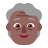 Older Person Flat Medium Dark icon