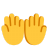 Palms Up Together Flat Default icon