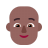 Person-Bald-Flat-Medium-Dark icon