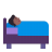 Person In Bed Flat Medium Dark icon