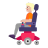 Person In Motorized Wheelchair Flat Medium Light icon