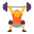 Person-Lifting-Weights-Flat-Default icon