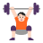 Person Lifting Weights Flat Light icon