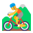 Person Mountain Biking Flat Default icon