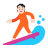 Person Surfing Flat Light icon