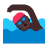 Person-Swimming-Flat-Dark icon