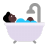 Person-Taking-Bath-Flat-Dark icon