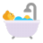 Person Taking Bath Flat Medium Dark icon