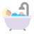 Person-Taking-Bath-Flat-Medium-Light icon