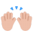 Raising-Hands-Flat-Medium-Light icon