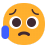 Sad-But-Relieved-Face-Flat icon