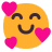 Smiling-Face-With-Hearts-Flat icon