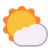 Sun-Behind-Small-Cloud-Flat icon