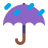Umbrella-With-Rain-Drops-Flat icon