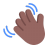 Waving-Hand-Flat-Medium-Dark icon