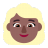 Woman Blonde Hair Flat Medium Dark icon