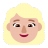 Woman Blonde Hair Flat Medium Light icon