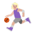 Woman Bouncing Ball Flat Medium Light icon