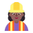 Woman Construction Worker Flat Medium Dark icon