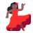 Woman Dancing Flat Medium Dark icon