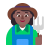 Woman Farmer Flat Medium Dark icon
