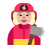 Woman-Firefighter-Flat-Medium-Light icon