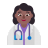 Woman-Health-Worker-Flat-Medium-Dark icon