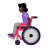 Woman-In-Manual-Wheelchair-Flat-Dark icon