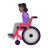 Woman-In-Manual-Wheelchair-Flat-Medium-Dark icon