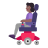 Woman In Motorized Wheelchair Flat Medium Dark icon