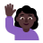 Woman Raising Hand Flat Dark icon