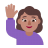 Woman-Raising-Hand-Flat-Medium icon