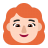 Woman Red Hair Flat Light icon