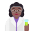 Woman-Scientist-Flat-Medium-Dark icon
