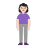Woman-Standing-Flat-Light icon
