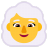 Woman White Hair Flat Default icon