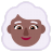 Woman-White-Hair-Flat-Medium-Dark icon