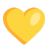 Yellow-Heart-Flat icon