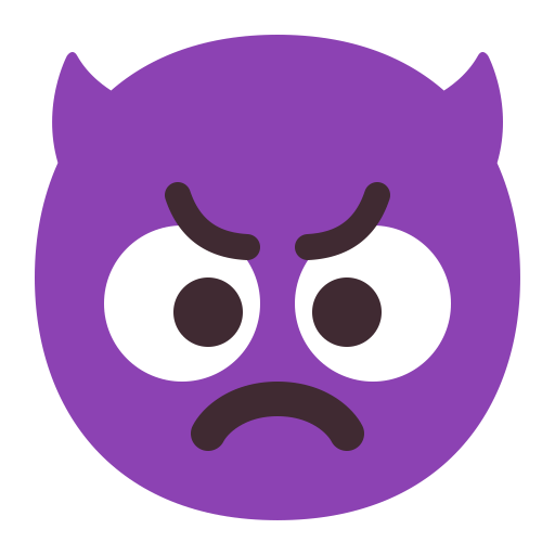 Angry-Face-With-Horns-Flat icon