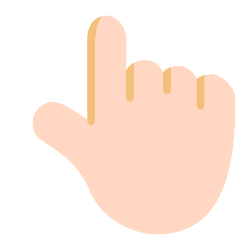 Backhand Index Pointing Up Flat Light icon