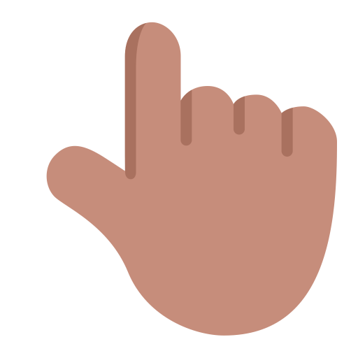 Backhand-Index-Pointing-Up-Flat-Medium icon