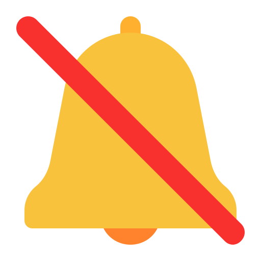 Bell-With-Slash-Flat icon