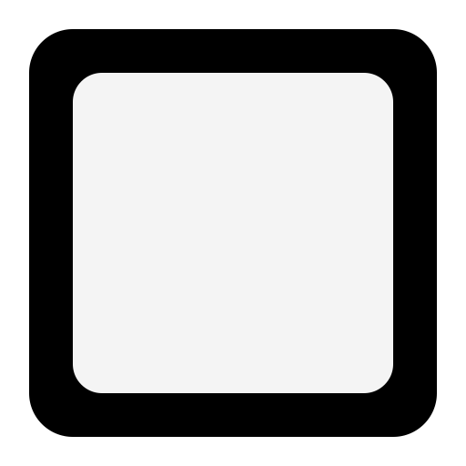 Black Square Button Flat icon