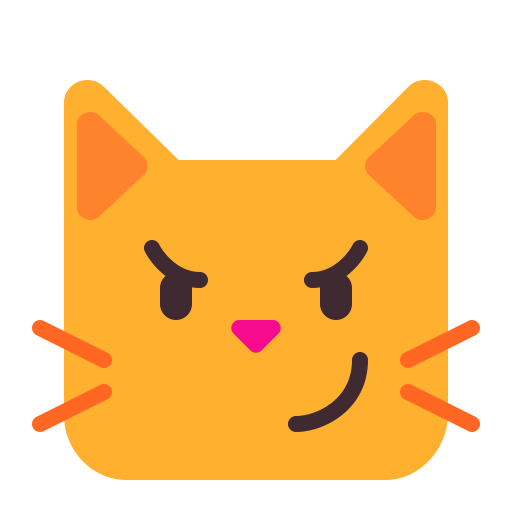 Cat-With-Wry-Smile-Flat icon