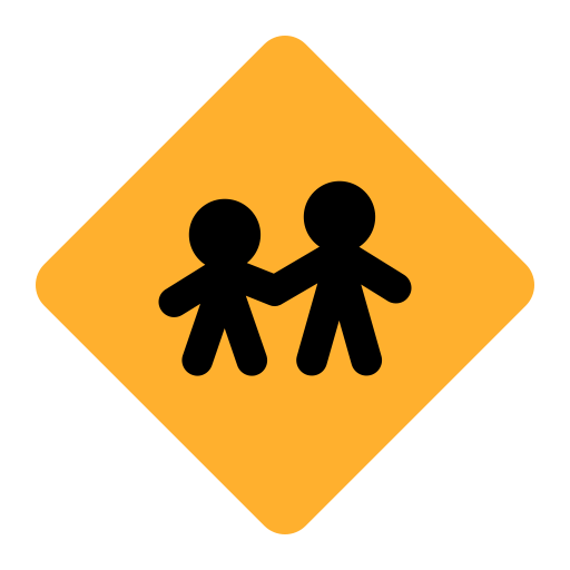 Children-Crossing-Flat icon